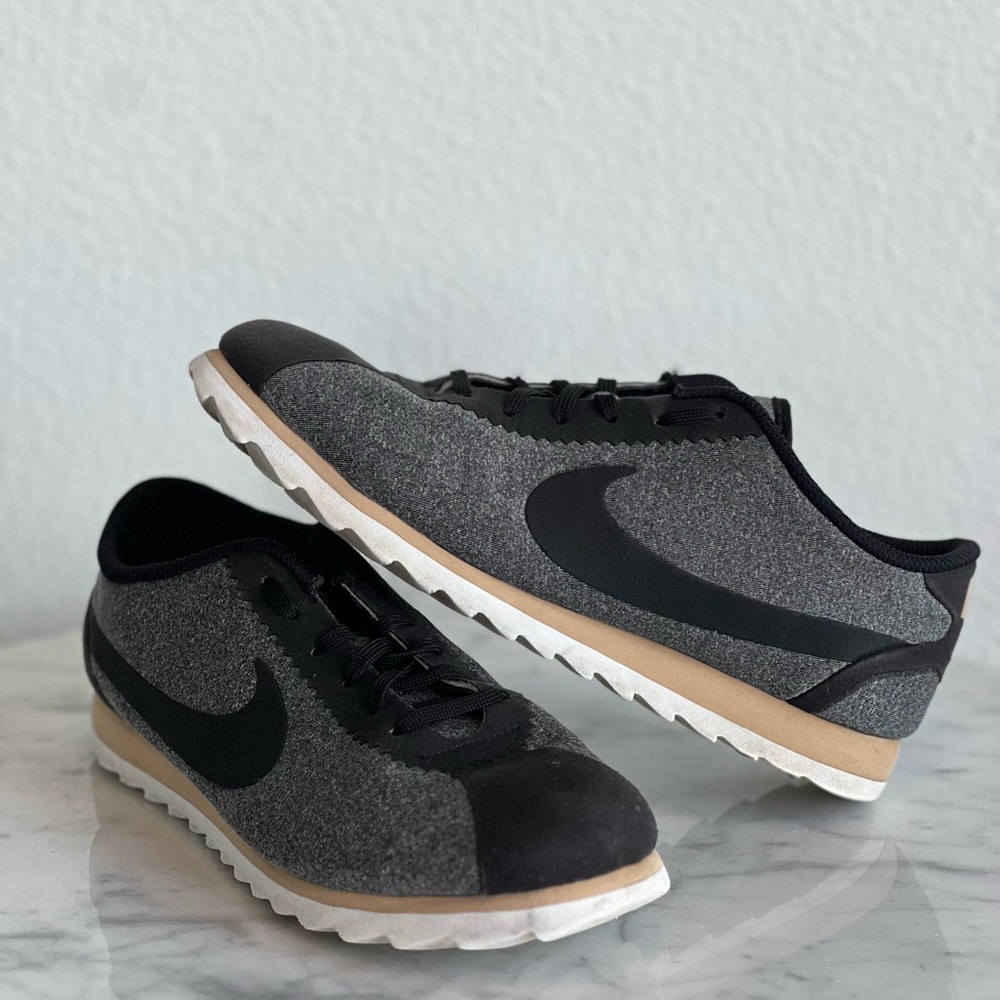 Nike Classic Cortez Black and Gray Sneakers